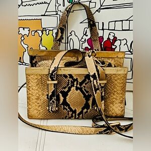 Vittoria Napoli Snakeskin Leather Bag